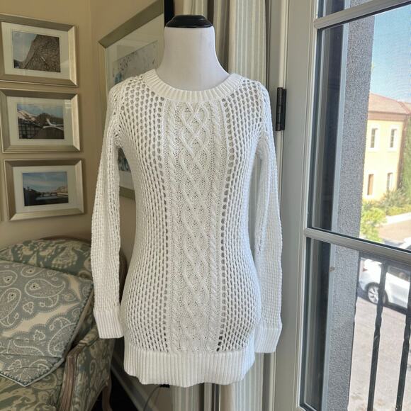 Tommy Bahama 100% Cotton Pullover Open Knit White Casual Sweater SIze US XS - Picture 1 of 9